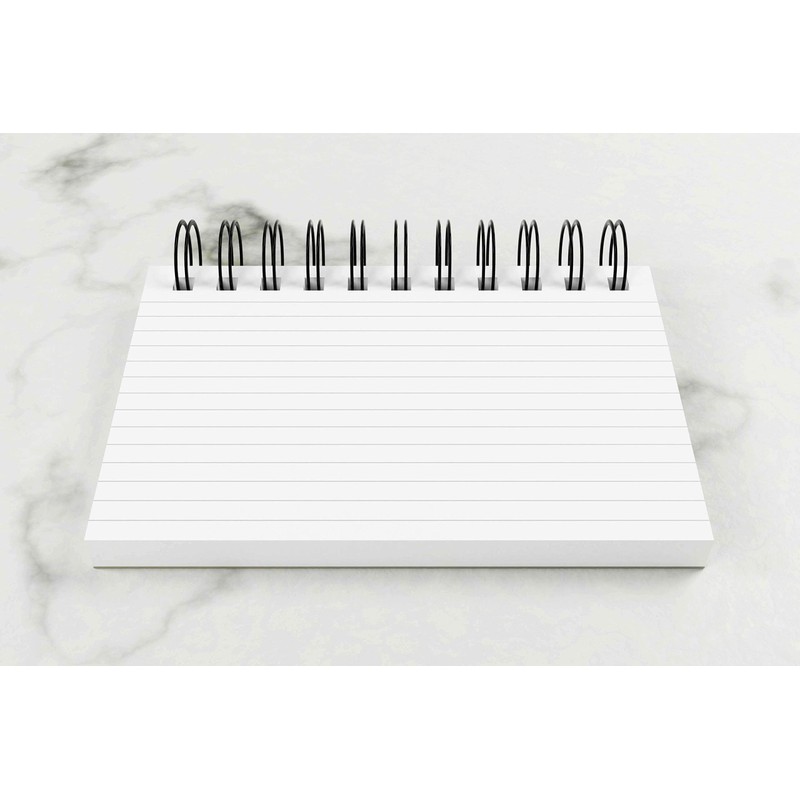 Luxpad A6 Wirebound Revision & Presentation Cards - White. 50