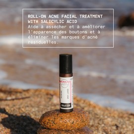 Beauté Mediterranea Roll-on-Gesichtsbehandlung mit Salicylsäure – für zu Akne und Unreinheiten neigende Haut – beseitigt überschüssigen Talg und reini