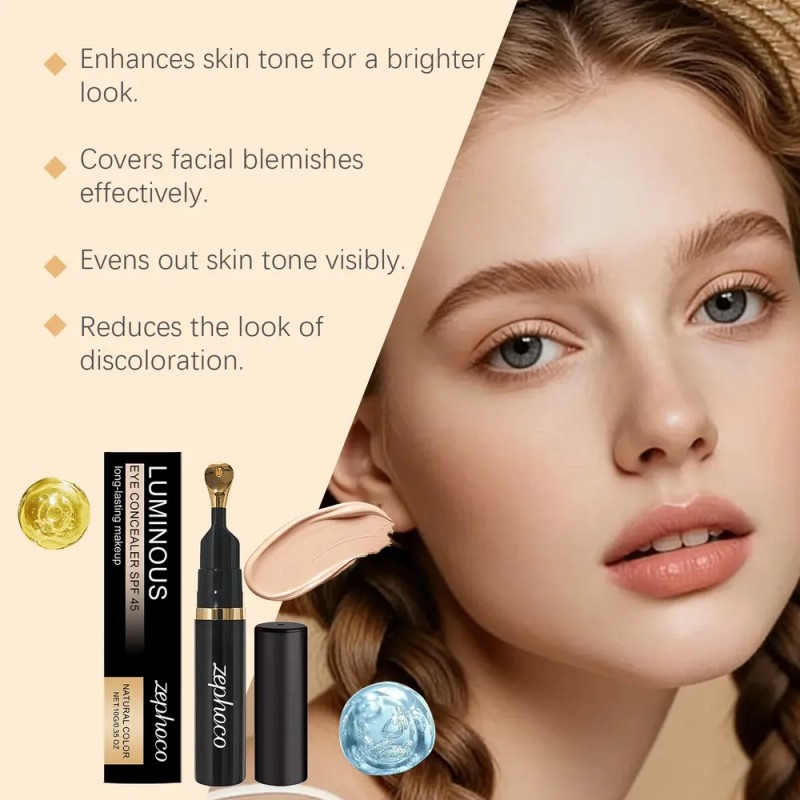 Corrector De Ojos Natural Zephoco: Ligero Y Duradero