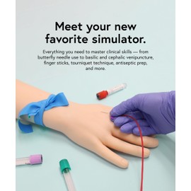 Anatomy Lab Premium IV and Venipuncture Training, Phlebotomy Practice Kit, Clinical Nursing Training, 25 Piece IV Start Kit, Durable & Realistic Design