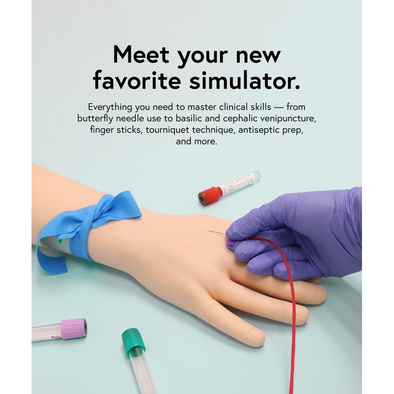 Anatomy Lab Premium IV and Venipuncture Training, Phlebotomy Practice Kit,