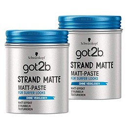 Schwarzkopf got2b Beach Matte Paste Matte Pack of 2 x 100 ml