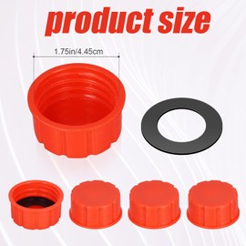 4pcs Gas & Water Can Cap, Universal Coarse thread Water Jug Cover Solid Gasoline Lid Replacement for 5 Gallon and All Size Diesel Fuel Containers Transportation Accessories (1.75" Inner Diameter)