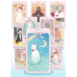Dreaming Cat Rider Edition Tarot Set of 78 DREAMING CAT TAROT Tarot Cards Cute