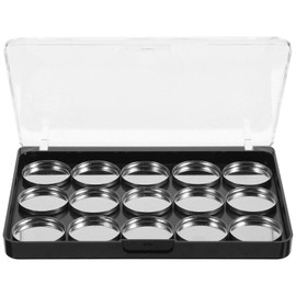 NOLITOY Empty Magnetic Eyeshadow Makeup Palette, 15 Color Magnetic Eyeshadow Palette Empty Eyeshadow Palette DIY Eyeshadow Palette for Makeup Black