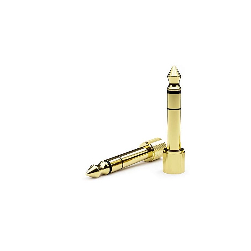 OKULI Replacement Audio Adapters 6.35mm to 3.5mm Screw Thread Gold