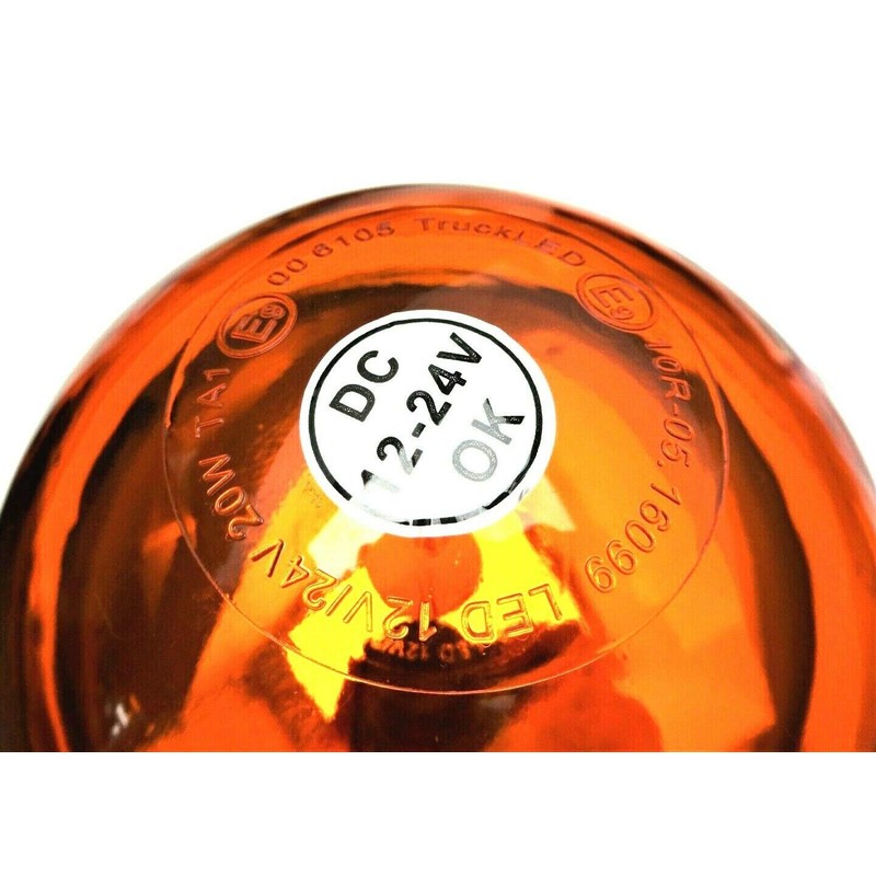 Orange LED Rundumleuchte Warnleuchte 45 LED 12V 24V R65 R10
