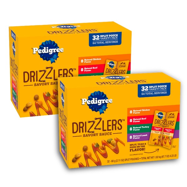 Pedigree Pedigree Drizzlers Wet Dog Food Savory Sauce Multipack, 60g