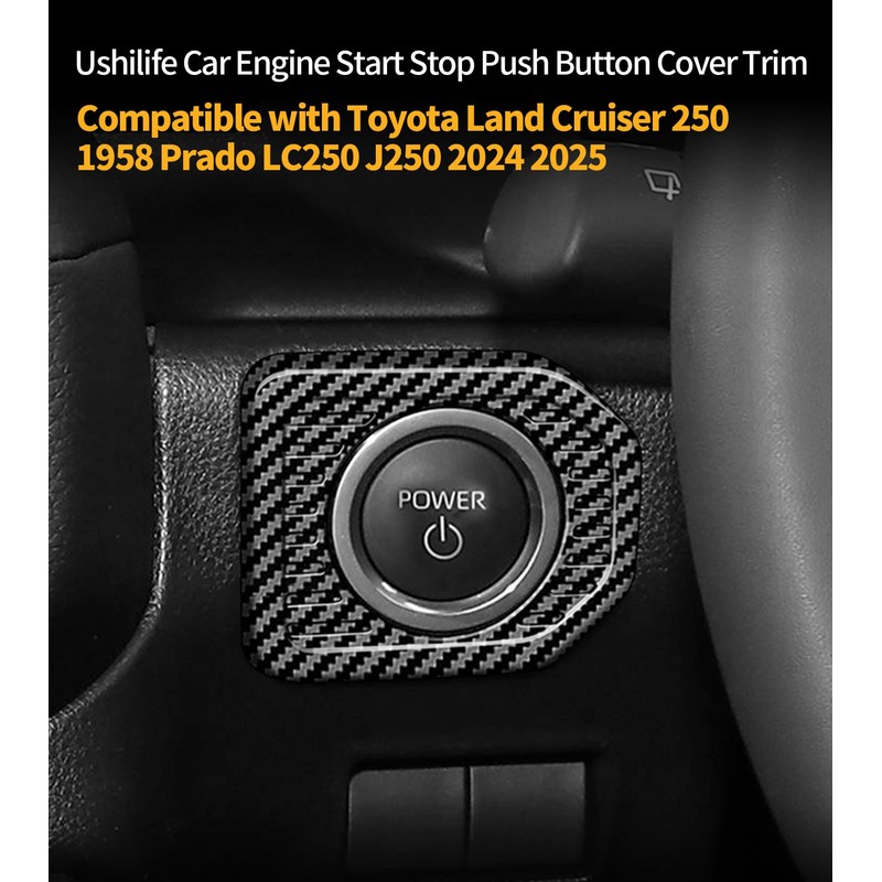 Car Engine Start Stop Push Start Button Cover Trim Compatible