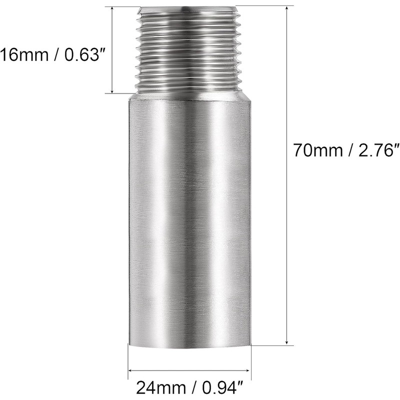 Awclub Shower Head Extension Arm, 3.1-Inch 1/2PT Male to 1/2PT