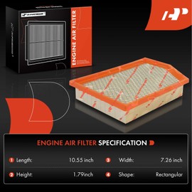 A-premium - Filtro de aire para motor y cabina de 2 piezas con carbón activado compatible con Jeep Cherokee 2014 2015 2016 2017 2018 Reemplaza # A38189, 68223044AB