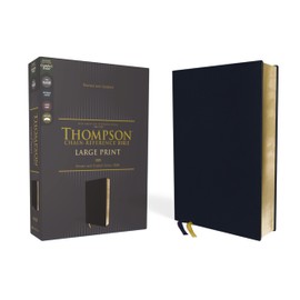 NASB, Thompson Chain-Reference Bible, Large Print, Leathersoft, Navy, 1995 Text, Red Letter, Comfort Print