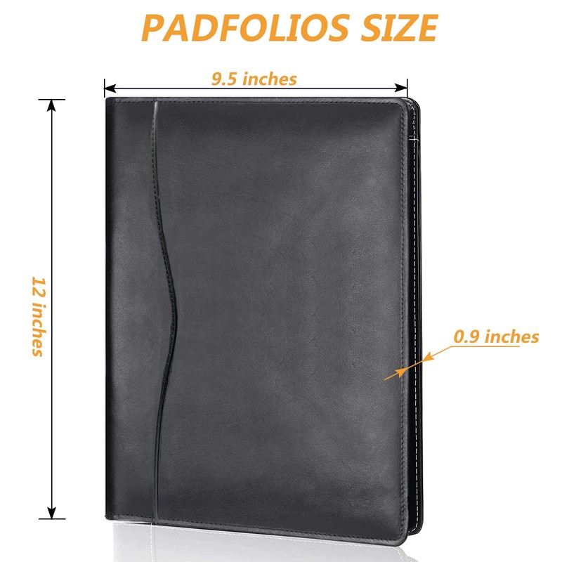 Leather Portfolio Folder Padfolio, Business Padfolio Organizer Document Planner Portfolio