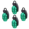 TOMALL Grenade Shape Style Tyre Valve Stem Caps, Green