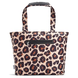 Fit & Fresh Metro-Tote 2 in 1 Quilted 15" Laptop Bag with Insulated Lunch Compartment, Leopard
