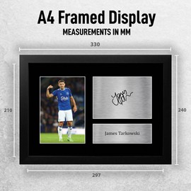 HWC Trading FR A4 James Tarkowski Everton Gifts Printed Signed Autograph Picture for Football Fans and Supporters - A4 Framed