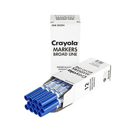 Crayola® Washable Broad Line Markers, Blue, Pack Of 12 Markers