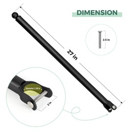 9 Pack Chain Link Fence Extension, 25.2'' Fence Extension Height, Galvanized Post Extender for Dogs and Privacy (1-3/8'', Black)