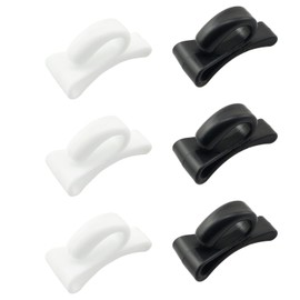 ZYAMY - 6 clips de plástico para llaves, a prueba de pérdidas, bolsa interior, carpeta interior, para bolsos, mochilas (3 x negro + 3 x blanco)