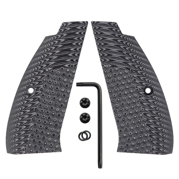 Cool Hand G10 Grips for CZ 75 Full Size, CZ 75 SP-01 Series, Shadow 2, 75B BD, Free Screws Included, Gun Metal, SP1-N1-5