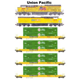 Union Pacific Hub Group Intermodal Train 11"x17" Poster by Andy Fletcher signed