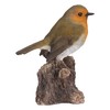 Hi-Line Gift Ltd. Motion Activated Singing Robin ON Stump, Brown;
