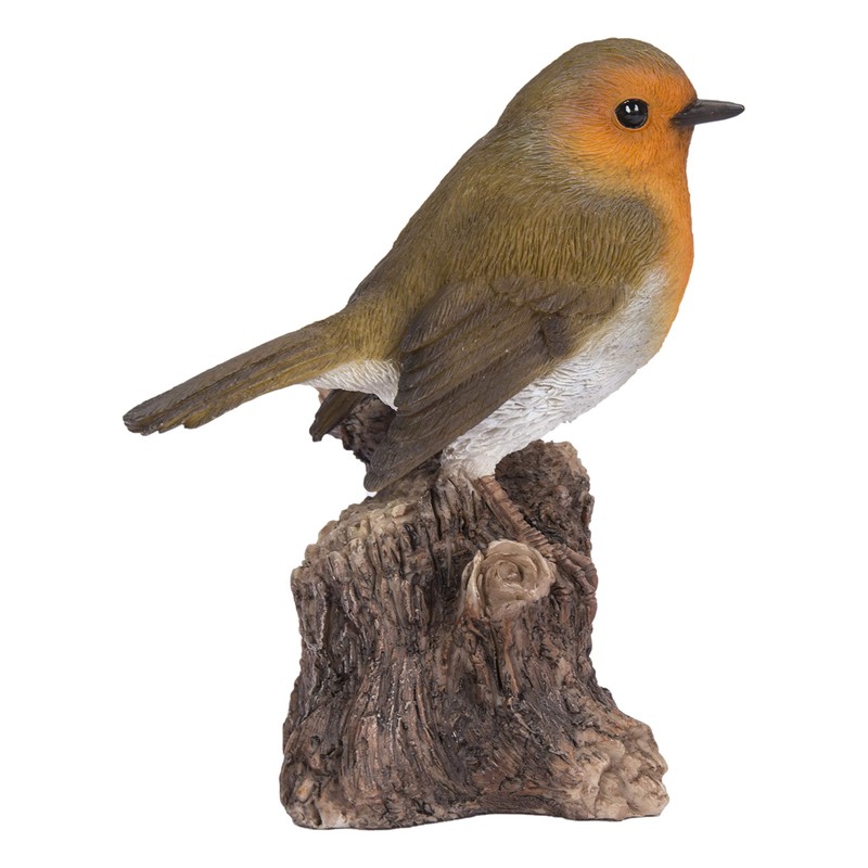 Hi-Line Gift Ltd. Motion Activated Singing Robin ON Stump, Brown;