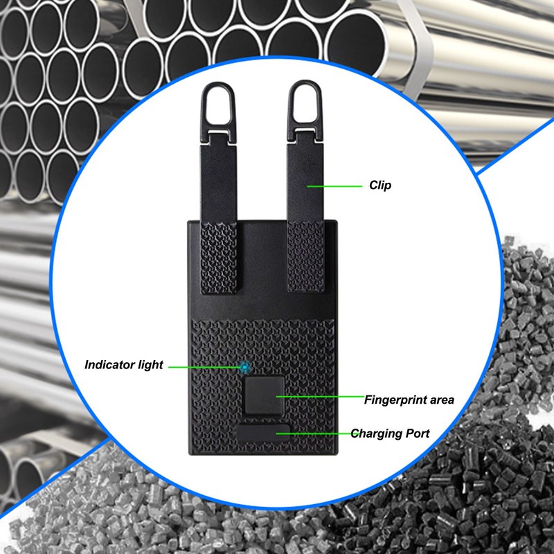 Bag Fingerprint Lock Anti Theft Double Zipper Security Luggage Case