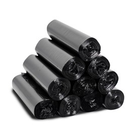 kjuway 3.5 Gallon Trash Bags, 150 Count Small Trash Can Liners for Bathroom or Livingroom, Black 3 Gallon Thickly Garbage Bags