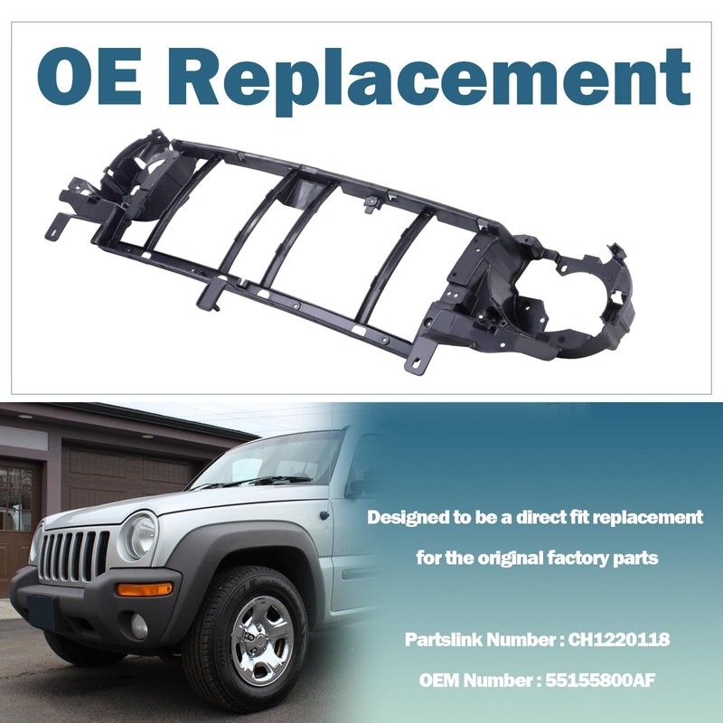 CarPartsDepot Grille Mounting Support Grill Bracket Compatible with Jeep Liberty