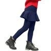 JiAmy, leggings per ragazze, foderati in pile, con gonna a