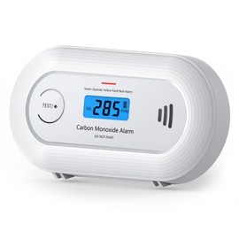 Carbon Monoxide Alarm Detector, 10-Year Sealed Battery Travel CO Detector with Digital LCD Display, Battery Powered CO Alarm for Home, Office and Travel