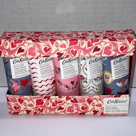 Heathcote & Ivory Cath Kidston With Love Cassis & Rose Marbled Hearts Hand Cream Set 5x 30ml