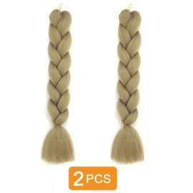 Traziewell Hair Braid Blonde Hair Extensions Braiding Pre Stretched Hair Extension for Box Braids Crochet Twist High Temperature Synthetic Hair Accessories for Women 1809