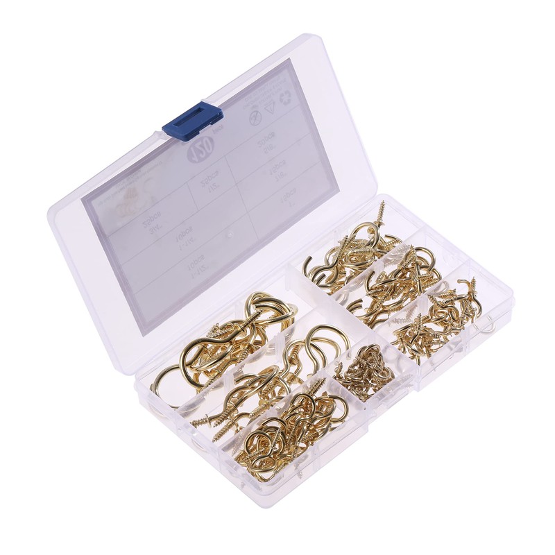 waves 120pcs Screw Hooks 7 Types Ceiling Hooks Wall Hooks