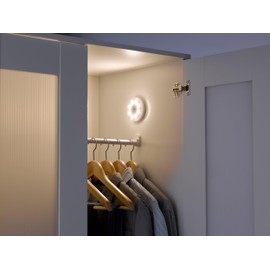 EGLO LED Nachtlicht Cascia 2er-Set mit Bewegungsmelder und Dämmerungssensor, Akku Nachtlampen aus Kunststoff in Weiß, LED Nacht Licht warmweiß für Flur, Schlafzimmer, Kinderzimmer, IP40