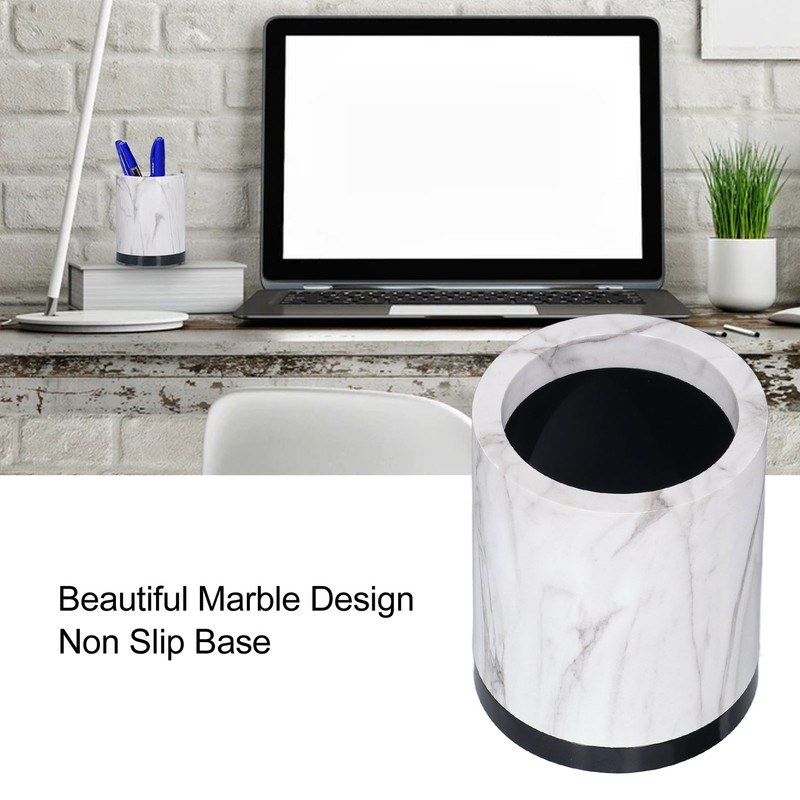 Marble Pattern Pen Holder Beautiful Marble Pattern Anti Slip ABS