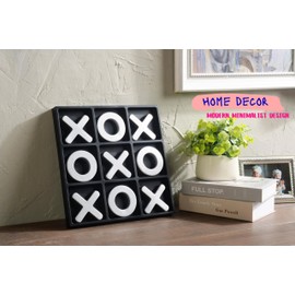 Tic Tac Toe Games, Textured Silver 11.6'', Family Puzzle Table Top Games for All Ages, Kids Birthday Return Gifts Coffee Table Home Decor