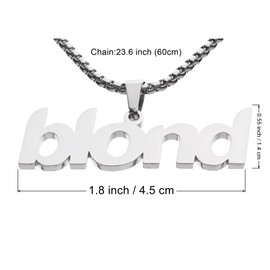 Ridetoxjx Bld Hip Hop Rapper Necklace (Silver)