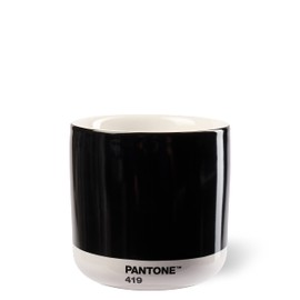Copenhagen Design Pantone Latte Cup - Double Wall Thermo - Cappuccino Handleless Mug - 7.44oz/220ml, Black 419
