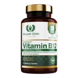 Royal Oak Health Vitamin B12 Sublingual Methylcobalamin B12, Active Form of B12 Vitamin 1000mcg, Vegan, No Sugar, Tropical Berry Flavor, 120 Fast Dissolve High StrengthTablets