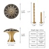 FLIRABBIT Black and Brushed-Gold Cabinet-Knobs - 5 Pack Flower Brass