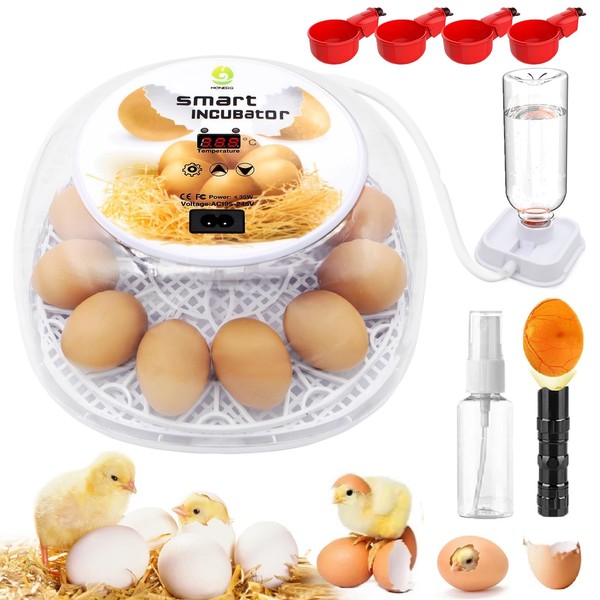 Incubators for Hatching Eggs, 12 Egg Incubator with Automatic Egg