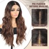 Rallarkrysset Lace Front Wig Pre Plucked Brown Highlight 13x4x1 Wigs