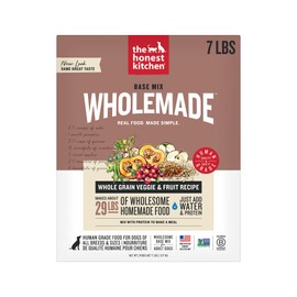 The Honest Kitchen Human Grade Whole Grain, Veggie & Fruit Base Mix Dehydrated Dog Food (Just Add Protein) - 7 Pound Box (makes 12 Pounds)