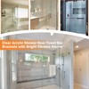 Clear Acrylic Shower Door Towel Bar Brackets with Bright Chrome