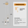 BBLLWJ Modern Black Gold Pendant Light Dimmable LED Ceiling Light