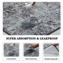 Qeils Washable Pee Pads for Dogs, 2 Pack Reusable Puppy Pads 24"x48" Super Absorbent Leakproof Dog Training Pads, Non-Slip Potty Pads for Gallery, Floor, Couch, Litter Mat Pet Essentials