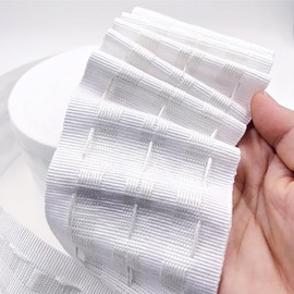 Dansunny Curtain Tape Ruffle Tape for Sewing, Width 7.5 cm, Length 6 m