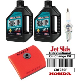 JSI Maxima Oil Kit Premium Oil Change Tune Up Kit Honda CRF230F Uni Air Filter Spark Plug 2003-2019